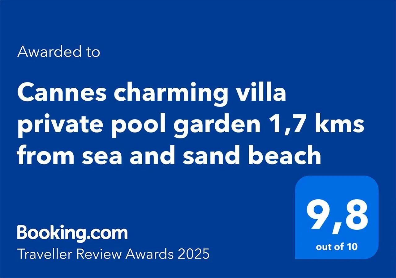 Cannes Charming Villa Exclusive Private Pool Garden Near Beach Le Cannet